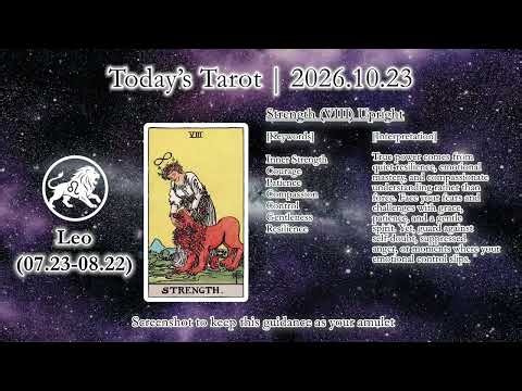 Daily Zodiac Tarot (All 12 Signs): Your Message Today | 2026.10.23