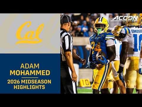 Cal RB Adam Mohammed Midseason Highlights | 2026 ACC Football