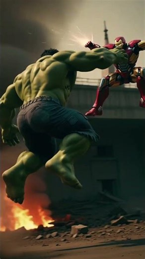 Iron Man💥 VS Hulk Fight 👊 sence | Doston Iron man ki madad kro ❤️‍🩹 | #ai #hulk