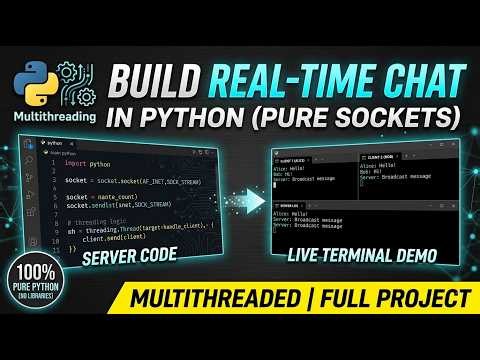 Build a Real-Time Chat App in Python(Sockets & Threads) #pythonprojects #python #coding