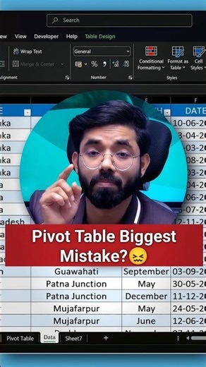 Pivot Table Biggest Mistake? #excel #computer #windows