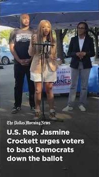 U.S. Rep. Jasmine Crockett urges voters to back Democrats down the ballot