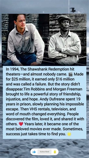The Shawshank Redemption: The Movie Everyone Almost Missed ❤️🎬