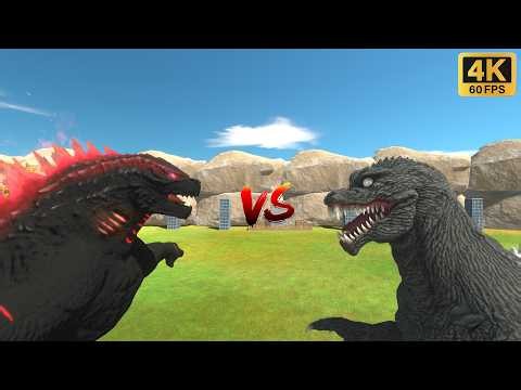 Dark Evolved Godzilla VS Godzilla GMK | Animal Revolt Battle Simulator