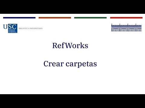 RefWorks - Crear carpetas