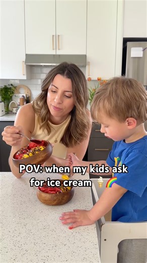 EASY Healthy Ice Cream Recipe for Kids🍦🌈🍓🥭