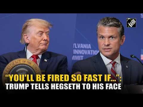 “YOU'LL BE FIRED SO FAST IF…”: Trump tells Hegseth to his face over naval aircraft carriers | WATCH