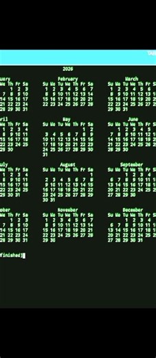 👉 I Built a Full 2026 Calendar Using Python 🐍📅#python