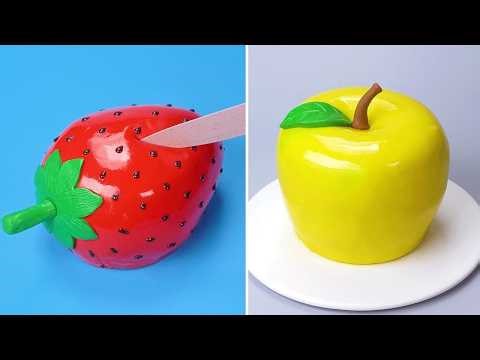 Yummy 3D Fondant Fruit Cake Looks Like Real | Satisfying Chocolate Cake | Best Cake Compilation