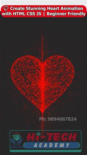 ❤️ **Create Stunning Heart Animation with HTML, CSS & JavaScript | Beginner Friendly**