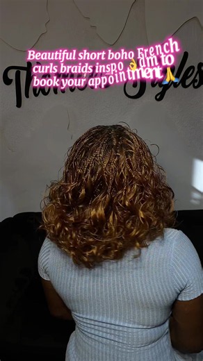 Short French Curls Boho Braids — Beautiful Short Braided Hairstyle
