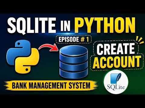 Python SQlite Tutorial | Create Table & Create Account |Bank Management System | part 1