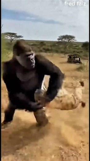 Amazing Rescue Gorilla Throws Hyena 믿을수없는 구조 Penyelamatan Gila #gorilla #hyena #animalrescue