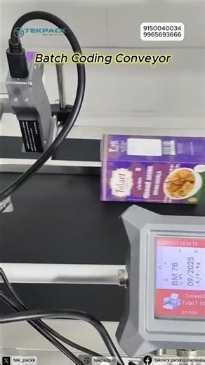 Batch Coding Solution | Online Thermal Inkjet Printer | Manual Conveyor #tijprinter #inkjetprinter