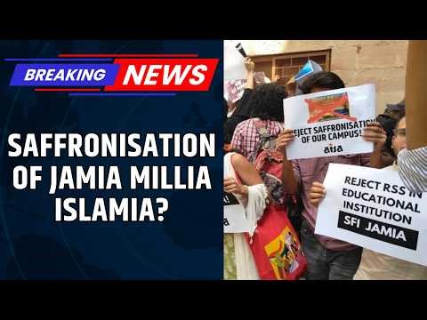Protests At Jamia Millia Islamia As Students Oppose RSS-Linked Event On Campus | "Saffronisation"?