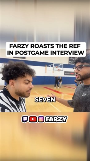 Farzy Roasts The Ref In Postgame Interview #farzy #farzyclips #funny #basketball #faroukiie #referee