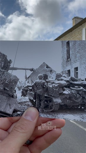Tiger Tank in Normandy Then & Now #thenandnow #tigertank #history