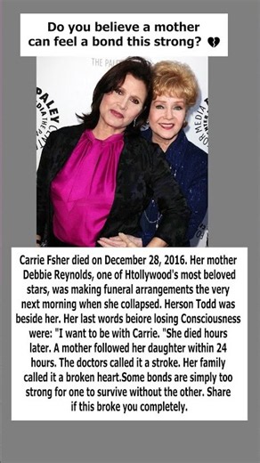 Carrie Fisher Died… Then Her Mother Debbie Reynolds Said 7 Heartbreaking Words 💔