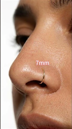 Choose your nostril hoop sizes from 6mm to 10mm #nostril #nosering #goldring #nose