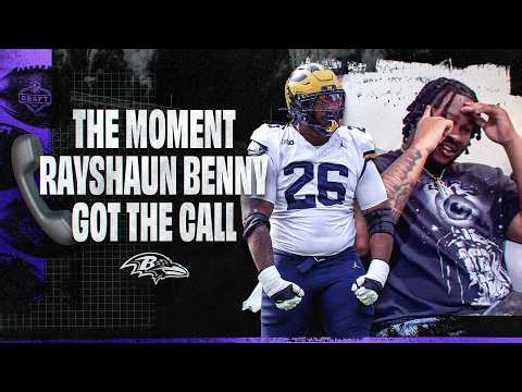 Inside the Ravens' Draft Call to Rayshaun Benny | Baltimore Ravens