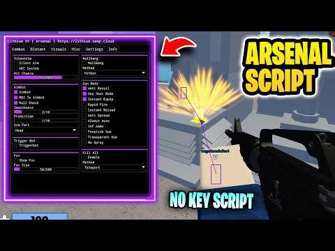 [KEYLESS🔥] Lithium ARSENAL SCRIPT ROBLOX NO KEY PASTEBIN | AIMBOT & ESP (MOBILE & PC)