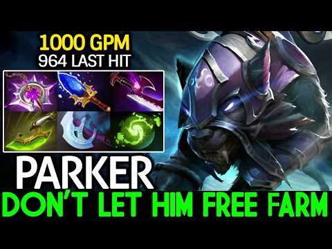 PARKER [Luna] DON'T LET HIM FREE FARM! 1000 GPM Dota 2