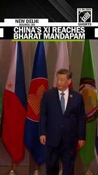 MOMENT: Chinese Premier Xi Jinping reaches Bharat Mandapam for BRICS Summit