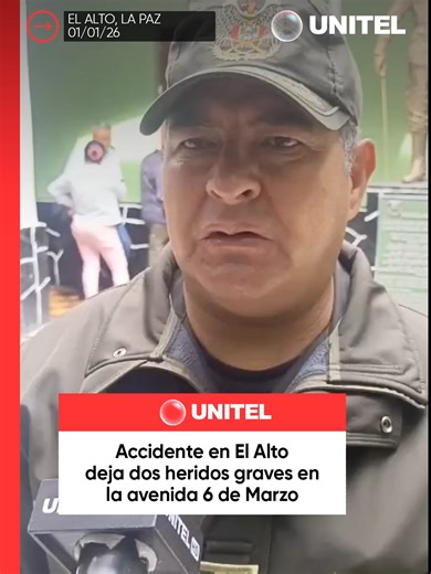 Accidente en la Avenida 6 de Marzo en El Alto