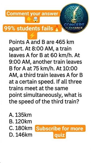 Time, Speed, and Distance: The 3 Trains Problem #ssccgl #cgl #ssccglexam
