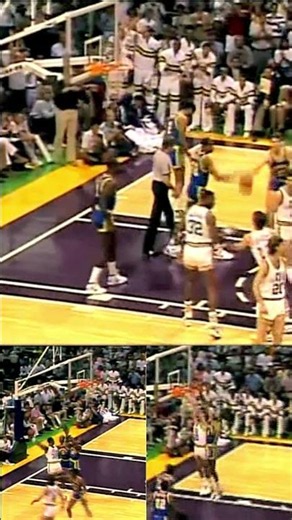 NBA Classic 397 | Karl Malone Finds a Cutting Bob Hansen for an AND1 | GS @ UTH - RD1 GM5 | 5/3/87