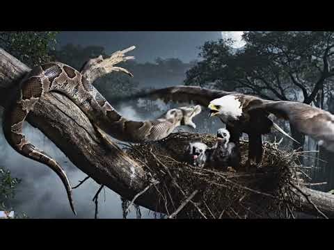 Mother Eagle vs Giant Python | Brutal Survival Battle in the African Wild
