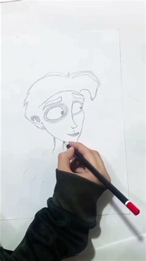 Creating a Gothic Masterpiece: Victor Van Dort Speed Drawing #shorts #art