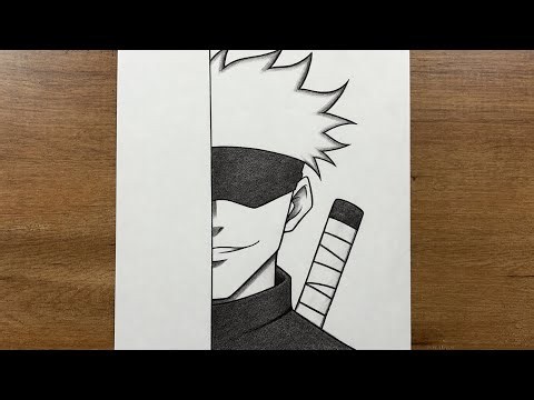 How to Draw Gojo’s Iconic Smirk 😈 | Easy Satoru Gojo Drawing Tutorial