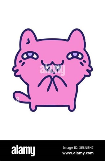 pressure popping animation of cartoon of a mischievous halloween cat Stock Video Footage - Alamy