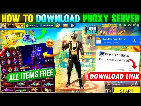 HOW TO DOWNLOAD PROXY SERVER IN FREE FIRE, HOW TO USE PROXY SERVER IN FREE FIRE, VIP PROXY SERVER