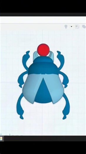 designing a scarab in Tinkercad time-lapse #art #3dmodeling #tinkercad