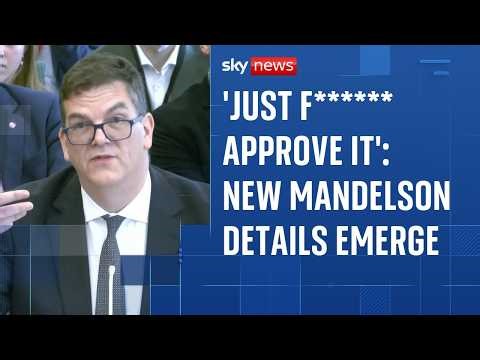 Ex-Foreign Office boss says No 10 had 'dismissive approach' to Mandelson vetting