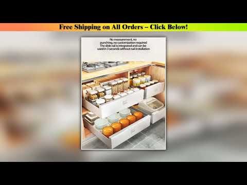 Kitchen Under-sink Cabinet Drawer Slide Pull-out Draining Shelf Telescopic Retractable Basket DIY