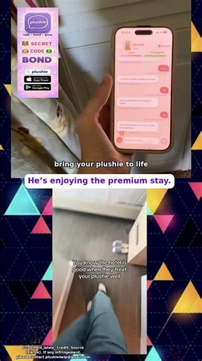 He’s enjoying the premium stay. Bring your bestie to life plushiefriend.com