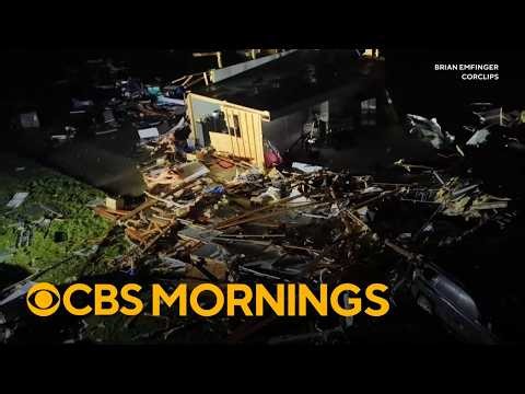 A look at the damage after cluster of powerful tornadoes tear through Illinois