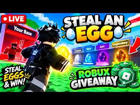 Steal An Egg Live 🔴 + Robux Giveaway Join Now!!!