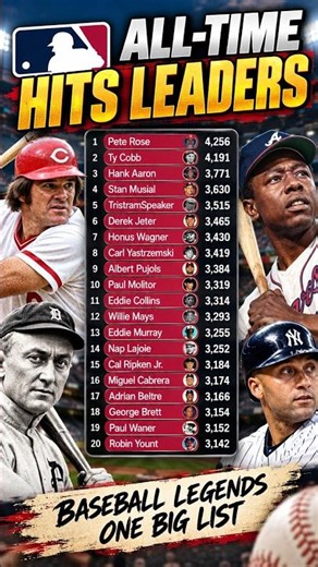 MLB All-time Hits Leaders (2026)