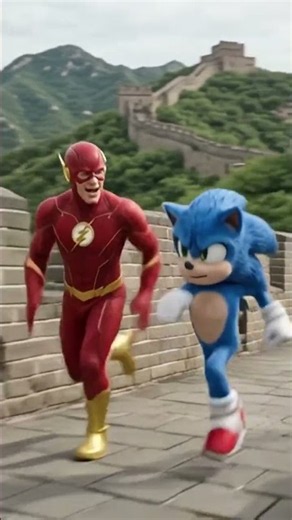 Flash and Sonic running competition #sonic #sonicthehedgehog #flash