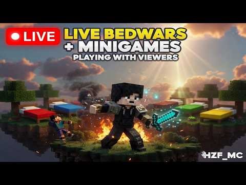 🔴 Bedwars + Skywars + Minigames LIVE 🔥 Minecraft #minecraftlive #minecraft
