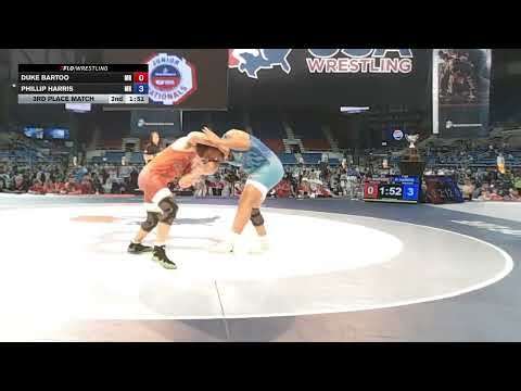 215 lbs 16U Boys 3rd Place Match - USMC Junior Nationals | Duke Bartoo vs Phillip Harris