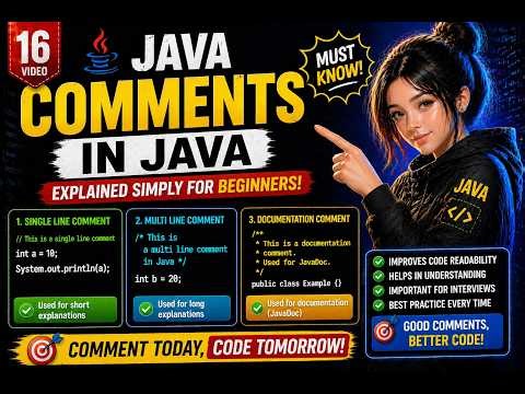 Comments in Java 🔥 Single Line, Multi Line & JavaDoc Explained for Beginners