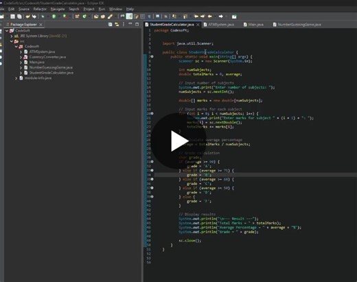 #javaprogramming #bca #codingjourney #studentdeveloper #javaprojects #problemsolving #techskills #gradecalculator #codsoft | Mrunali Choudhari