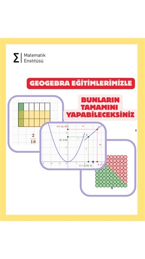Matematik Enstitüsü on Instagram: "🎙️ “Dijital sınıfın geleceğini birlikte keşfedelim mi?” GeoGebra’yı derslerinde daha etkili kullanmak ister misin? 🎯 Maarif modelin tüm sınıflarına uygun, bol uygulamalı ve atölye destekli bir eğitim seni bekliyor. 📦 Özel tasarım MATERYAL BANKASI 🎥 Eğitim sonrasında; 7/24 video destekli soru-cevap sistemi, 2000 TL lik TOPLULUK ÜYELİĞİ ve matematik enstitüsü katılım belgesi ücretsiz, 📢📢📢 Canlı ders saatlerinde sınır yok... 🎓 Bu aya özel fiyat avantajları