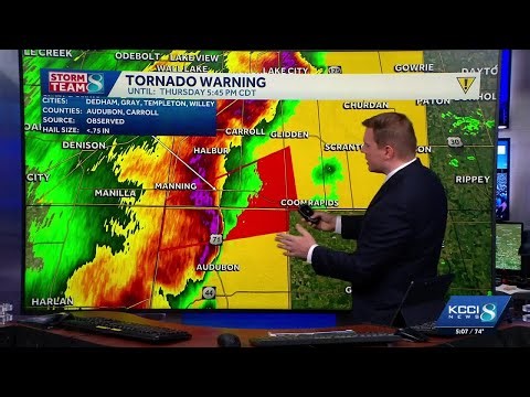 Live weather coverage: Tornado warning in western Iowa