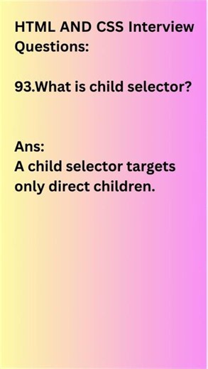 HTML Interview Question #93